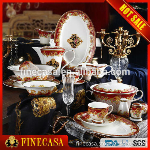 30 Pieces Luxury Fine Bone China Dinner Set